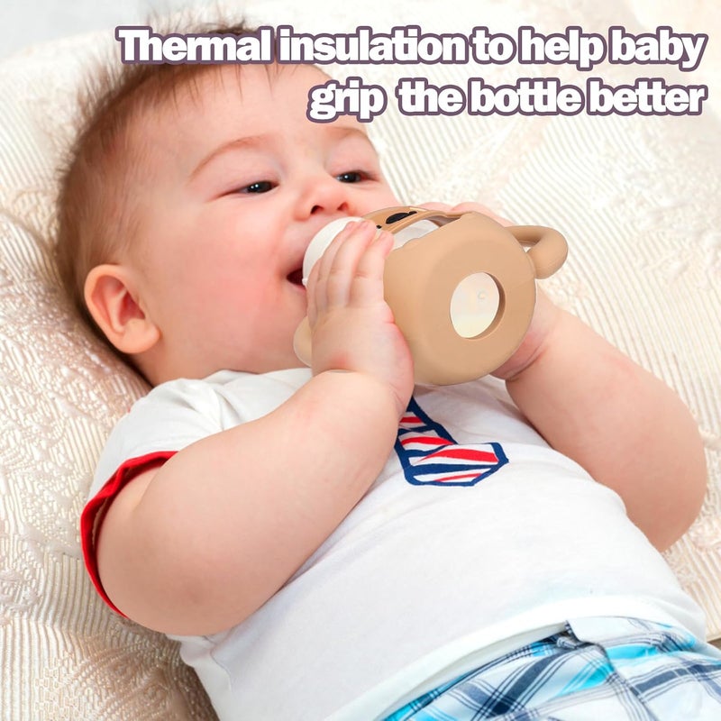 BUSOHA 3 Pack Koala Silicone Sleeves for Avent Baby Bottles - Drop Protection Baby Bottle Sleeves with Handle for Avent Natural Baby Bottles,4 Ounce - Image 5